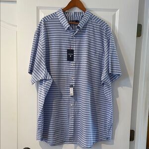 Daniel Cremieux  Big and Tall Light Blue Striped Shirt